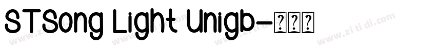 STSong Light Unigb字体转换